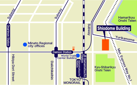 shiodome_map Shiodome Building