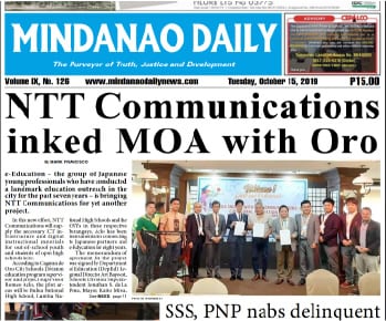 The local newspaper MINDANAO DAILY reported on the project.