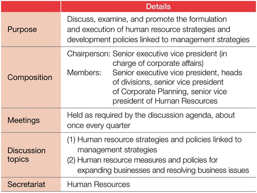 Overview of Human Resource Strategy Committee