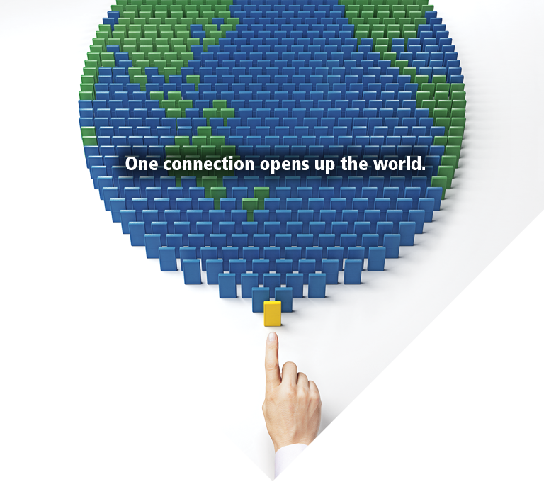 One connection opens up the world.