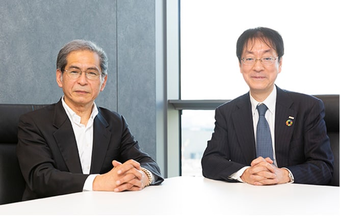 Masahiko Kawamura President and Chief ESG Analyst
Sun Messe Innovation Network Center (Sinc) × Tomohiro Ando Executive Vice President and  CSR Committee Cchairperson NTT Communications Corp.