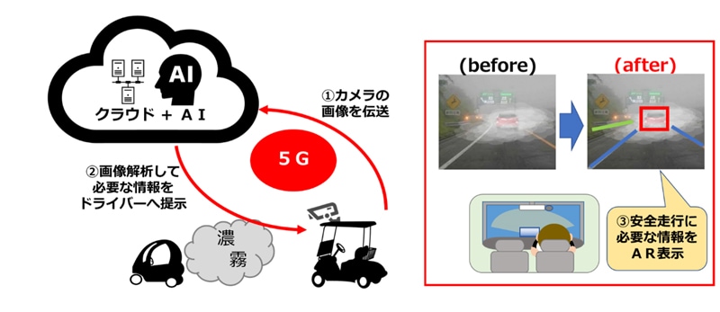 (2)実施場所：昭和電工ドーム大分　5G+ドーム専用カートで実施
