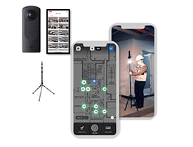 360°カメラ+スマートフォンで簡単撮影