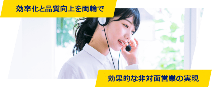 効率化と品質向上を両輪で効果的な非対面営業の実現イメージ