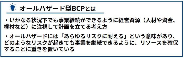 オールハザード型BCPとは
