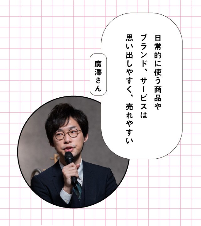 日常的に使う商品やブランド、サービスは思い出しやすく売れやすい
