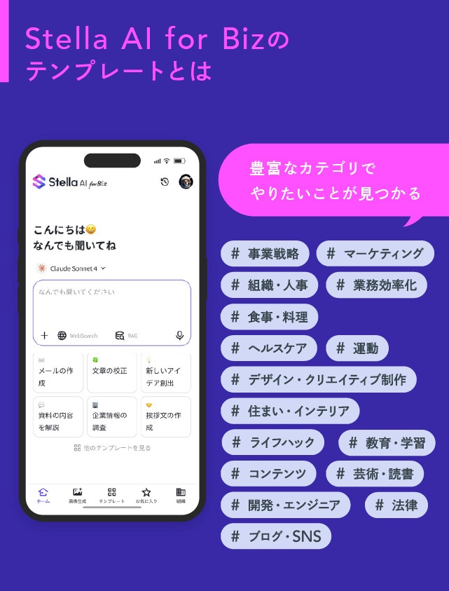 Stella AI for Bizのテンプレートとは