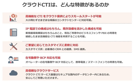 画像:クラウドCTIは、どんな特徴があるのか