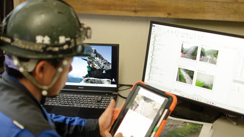 Starlink Business経由で監視を行なっている様子