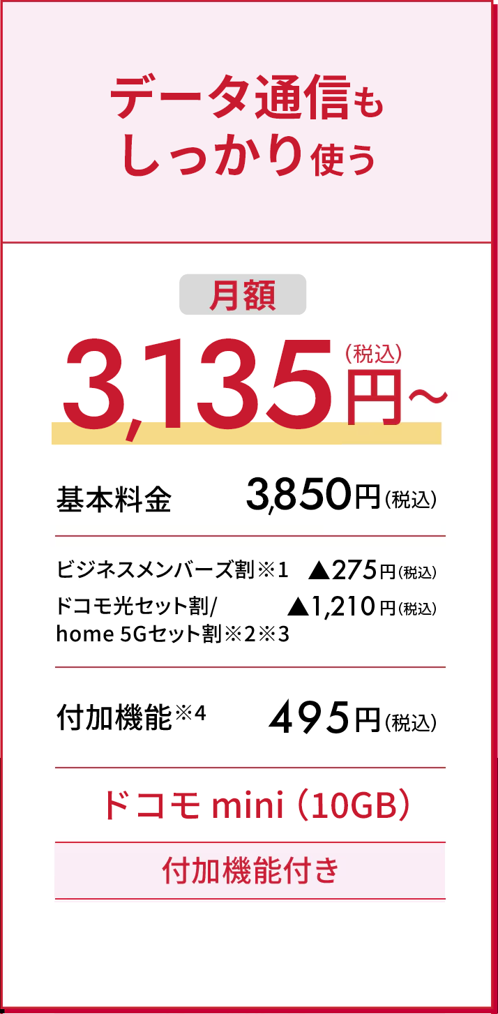 データ通信もしっかり使う