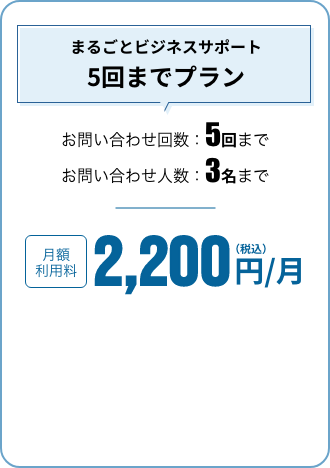 まるごとビジネスサポート5回までプラン