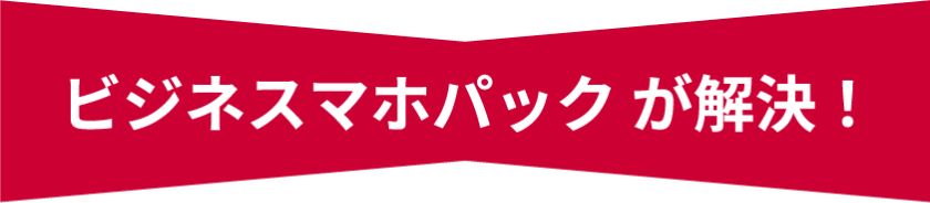 ビジネスマホパックが解決！