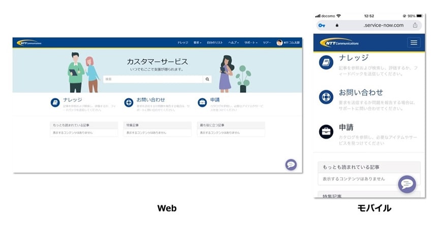 ServiceNowのサービスポータル