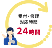 受付・修理対応時間 24時間