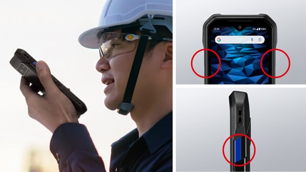 ダイレクトボタンやグローブタッチ®などで現場作業を支える。
