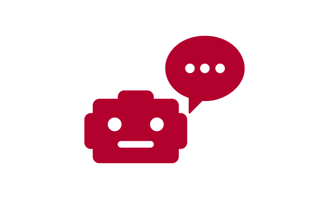 定型的な質問はチャットボットが自動応答