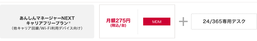 料金案内図 あんしんマネージャーNEXTキャリアフリープラン