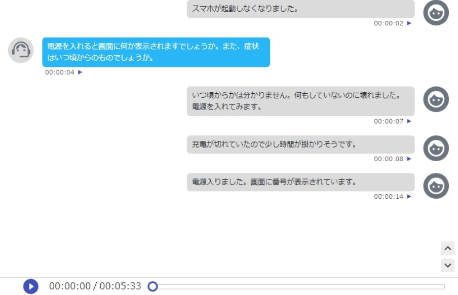 通話音声の再生