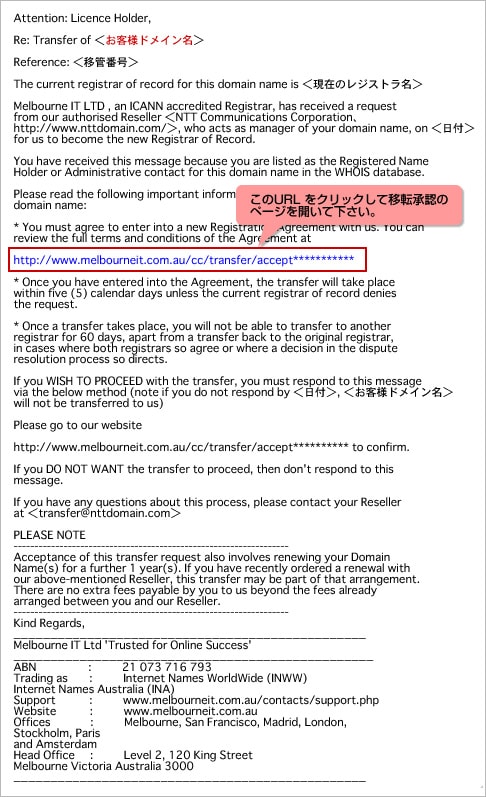 送信メール本文