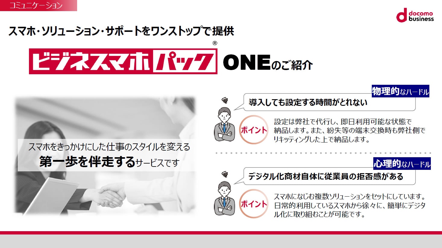 「ビジネスマホパック ONE」サービス紹介リーフレット