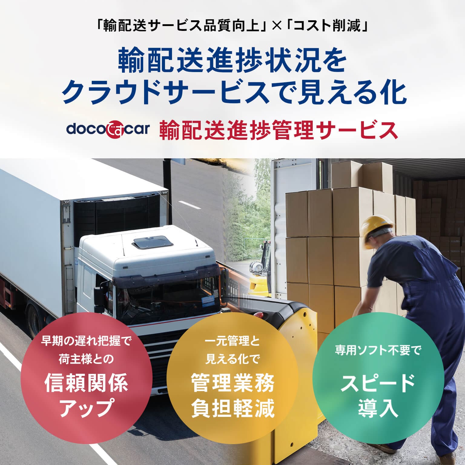 輸配送進捗情報をクラウドサービスで見える化「輸配送進捗管理サービス」