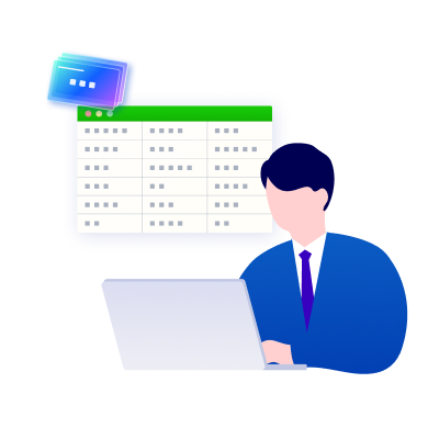 「名刺の入力工数削減」イメージイラスト