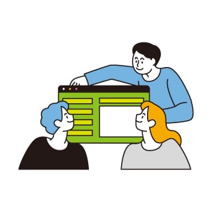 「営業の属人化を解消」イメージイラスト