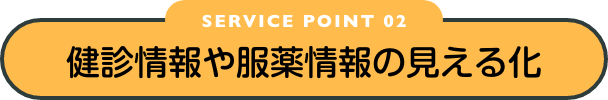 SERVICE POINT 02 健診情報や服薬情報の見える化