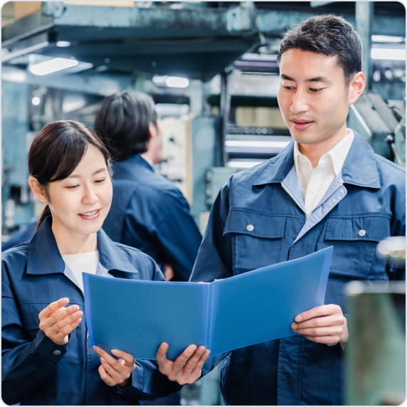 「製造業/日報の集計業務」イメージイラスト