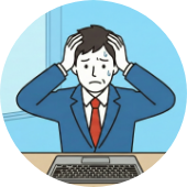 PCトラブルに困っている様子