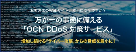 万が一の事態に備える「OCN DDoS 対策サービス」