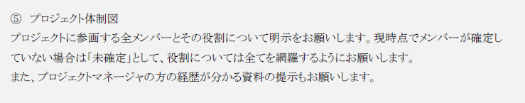 プロジェクト体制図