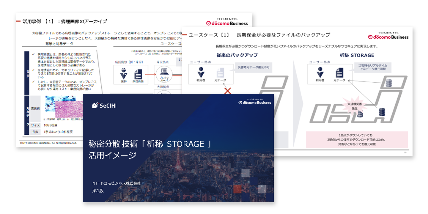 析秘 STORAGEの活用イメージ資料の内容イメージ