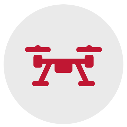 上空でも安定かつ安全（閉域）な通信　イメージアイコン