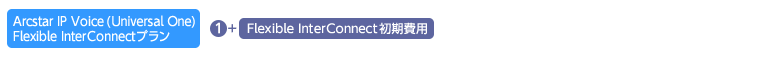 Arcstar IP Voice(Universal One) Flexible InterConnectプラン ①+Flexible InterConnect初期費用