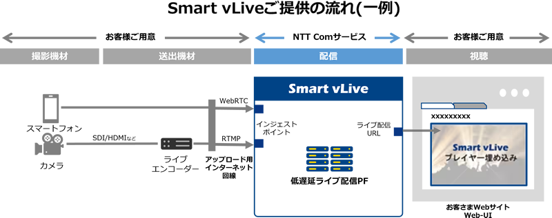 Smart vLiveのご提供の流れ（一例）