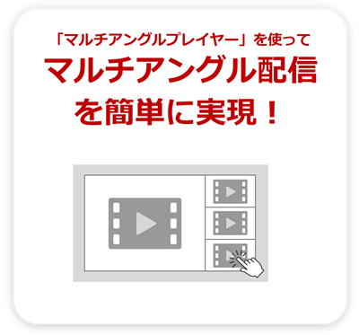 「マルチアングルプレイヤー」を使ってマルチアングル配信を簡単に実現！