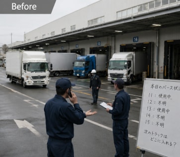 「バースの空き状況が分かりづらい」のイメージ画像