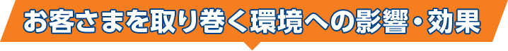 お客さまを取り巻く環境への影響・効果