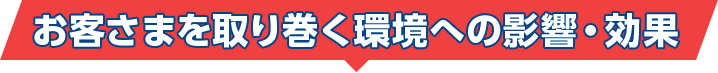 お客さまを取り巻く環境への影響・効果