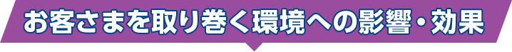 お客さまを取り巻く環境への影響・効果