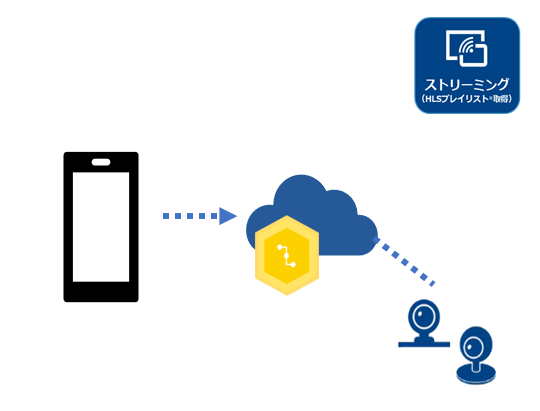 自社のシステム・アプリと連携し、ライブ映像を表示