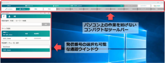 オペレーターが使いやすいUI