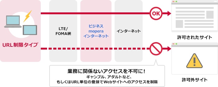 URL制限タイプ サービスイメージ