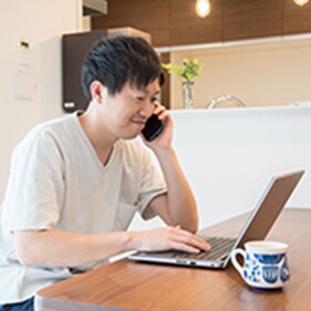 たとえば在宅勤務で