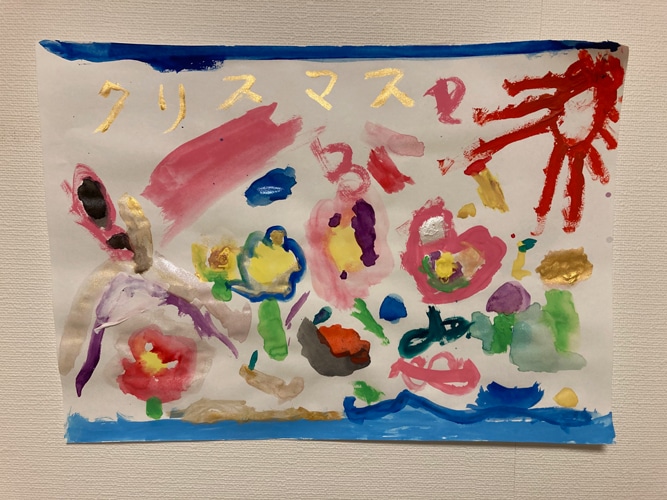 子どもが描いたクリスマスの絵