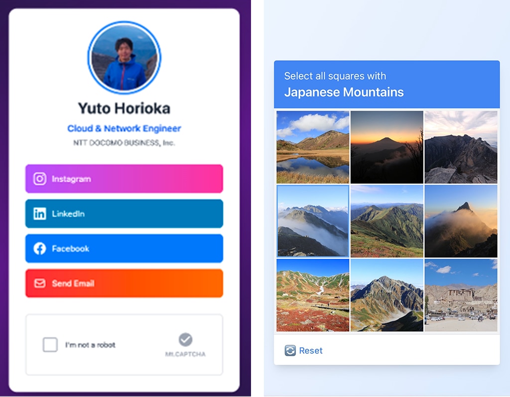 堀岡さんが参加者とのアイスブレイクのために用意したプロフィールとクイズ