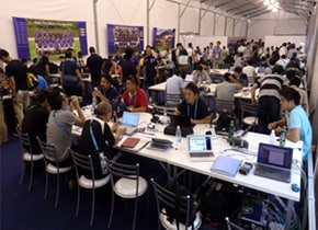 On-site media center in Brazil