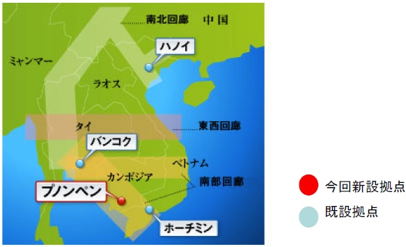 別紙：インドシナ半島におけるNTT Com拠点展開図