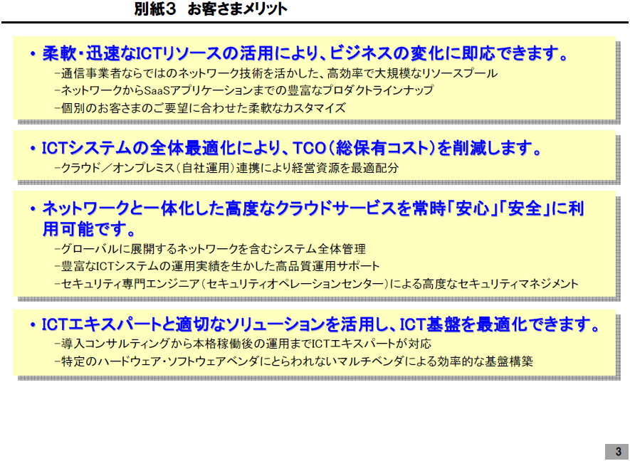 別紙３ お客さまメリット